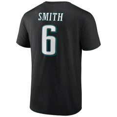DeVonta Smith Philadelphia Eagles Icon Player Name & Number T-Shirt Black - NFL