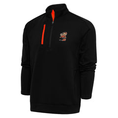 Cleveland Browns Antigua Team Logo Generation Quarter-Zip Pullover Jacket Black - NFL