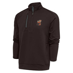 Cleveland Browns Antigua Team Logo Generation Quarter-Zip Pullover Jacket Brown - NFL