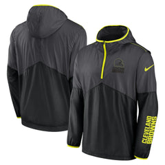 Cleveland Browns Volt Hoodie Half-Zip Jacket Anthracite - Nike