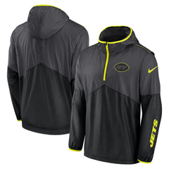 New York Jets Volt Hoodie Half-Zip Jacket Anthracite - Nike