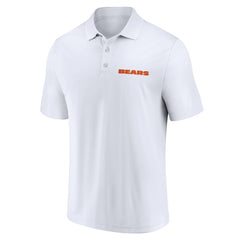 Chicago Bears Lockup Two-Pack Polo Set White/Navy - Fanatics
