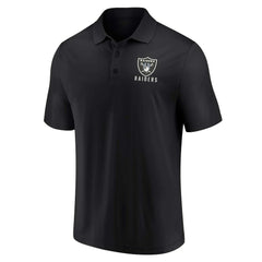 Las Vegas Raiders Lockup Two-Pack Polo Set White/Black - Fanatics