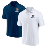 Chicago Bears Throwback Two-Pack Polo Set White/Navy - Fanatics