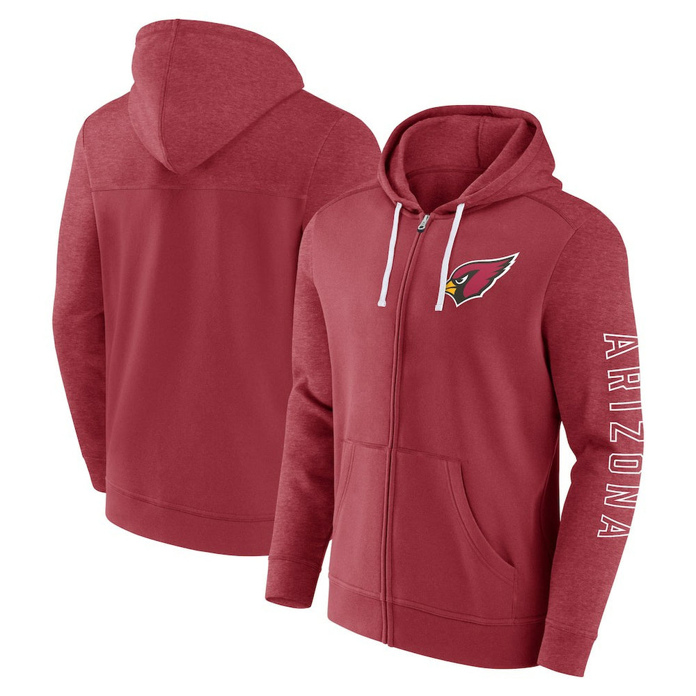 Arizona Cardinals Offensive Lineup Hoodie Full-Zip Hoodie Cardinal - Fanatics