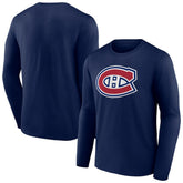 Montreal Canadiens - Primary Logo Team Long Sleeve T-Shirt Navy