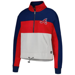 Atlanta Braves The Wild Collective Women's Color Block Half-Zip Jacket On Sale