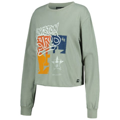 Houston Astros The Wild Collective Women's Cropped Long Sleeve T-Shirt Online