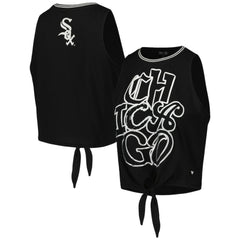 Chicago White Sox The Wild Collective Women's Twisted Tie Front Tank Top for sale