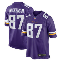 T.J. Hockenson Minnesota Vikings Game Player Jersey Purple - Nike