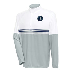NBA - Minnesota Timberwolves Antigua Bender Quarter-Zip Pullover Top - White/Navy