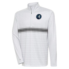 NBA - Minnesota Timberwolves Antigua Bullseye Quarter-Zip Pullover Top - Heather Gray/Black