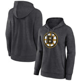 Boston Bruins Women's Primary Logo Pullover Hoodie Charcoal