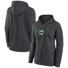 Dallas Stars - Women's Primary Logo Pullover Hoodie Charcoal
