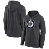 Winnipeg Jets - Women's Primary Logo Pullover Hoodie Charcoal