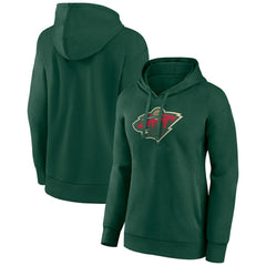 Minnesota Wild - Women's Primary Logo Pullover Hoodie Green