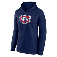 Montreal Canadiens - Women's Primary Logo Pullover Hoodie Navy