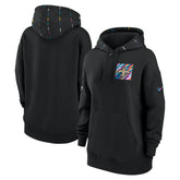 New Orleans Saints Women's 2023 NFL Crucial Catch Club Pullover Hoodie Black - Nike