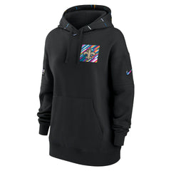 New Orleans Saints Women's 2023 NFL Crucial Catch Club Pullover Hoodie Black - Nike
