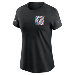 Atlanta Falcons Women's Crucial Catch Sideline Tri-Blend T-Shirt Black - Nike