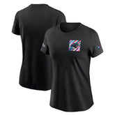 Carolina Panthers Women's Crucial Catch Sideline Tri-Blend T-Shirt Black - Nike