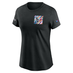 Houston Texans Women's Crucial Catch Sideline Tri-Blend T-Shirt Black - Nike
