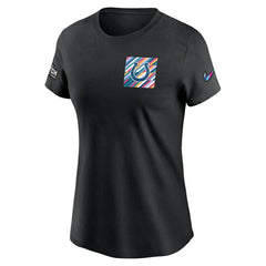 Indianapolis Colts Women's Crucial Catch Sideline Tri-Blend T-Shirt Black - Nike