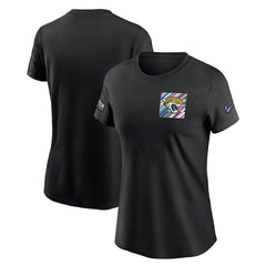 Jacksonville Jaguars Women's Crucial Catch Sideline Tri-Blend T-Shirt Black - Nike