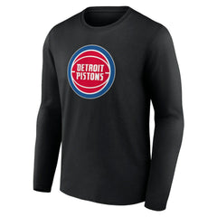 NBA - Detroit Pistons Primary Team Logo Long Sleeve T-Shirt - Black