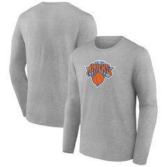 NBA - New York Knicks Primary Team Logo Long Sleeve T-Shirt - Gray