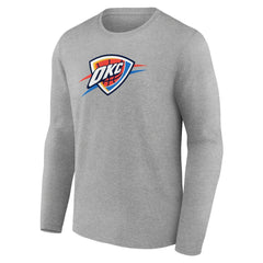 NBA - Oklahoma City Thunder Primary Team Logo Long Sleeve T-Shirt - Gray