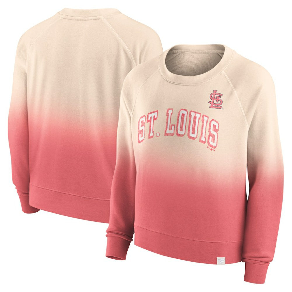 St. Louis Cardinals Fanatics Women's Luxe Lounge Arch Raglan Pullover Sweatshirt Sale