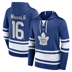Mitch Marner Toronto Maple Leafs - Fanatics Name & Number Lace-Up Pullover Hoodie Blue