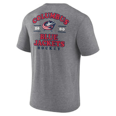 Columbus Blue Jackets - Fanatics Winger Tri-Blend T-Shirt Heather Gray