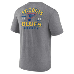 St. Louis Blues - Fanatics Winger Tri-Blend T-Shirt Heather Gray