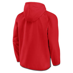 Washington Capitals Fanatics Flagrant Foul Anorak Raglan Half-Zip Hoodie Jacket Red