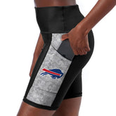 Buffalo Bills Certo Women's High Waist Logo Two-Pocket Biker Shorts Black - NFL