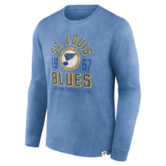 St. Louis Blues - Fanatics Keep The Zone Long Sleeve T-Shirt Heather Blue