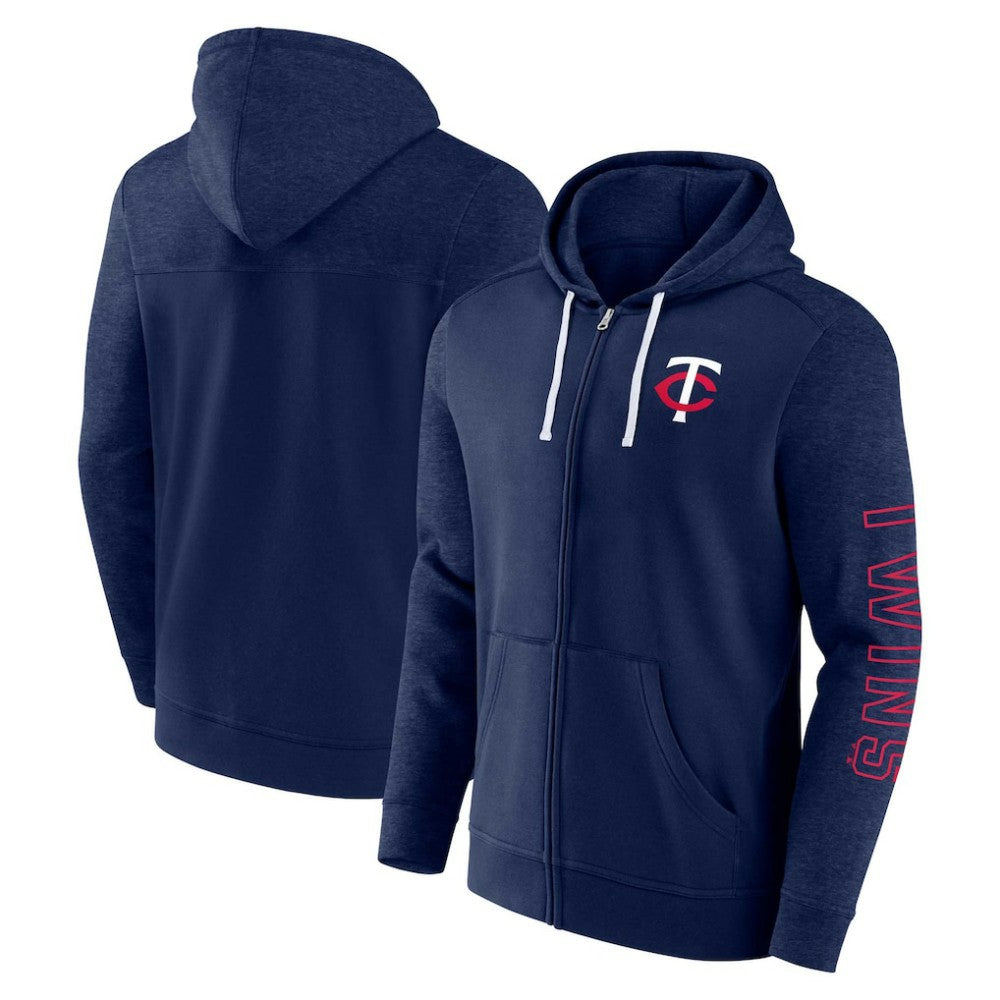 Minnesota Twins Fanatics Offensive Line Up Lightweight Full-Zip Hoodie discount