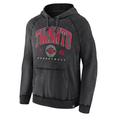 Fanatics - Toronto Raptors Foul Trouble Snow Wash Raglan Pullover Hoodie - Heather Charcoal