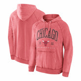 Fanatics - Chicago Bulls Foul Trouble Snow Wash Raglan Pullover Hoodie - Heather Red