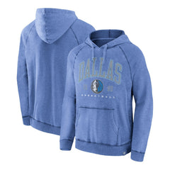 Fanatics - Dallas Mavericks Foul Trouble Snow Wash Raglan Pullover Hoodie - Heather Blue