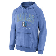 Fanatics - Dallas Mavericks Foul Trouble Snow Wash Raglan Pullover Hoodie - Heather Blue