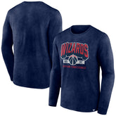 Fanatics - Washington Wizards Front Court Press Snow Wash Long Sleeve T-Shirt - Heather Navy
