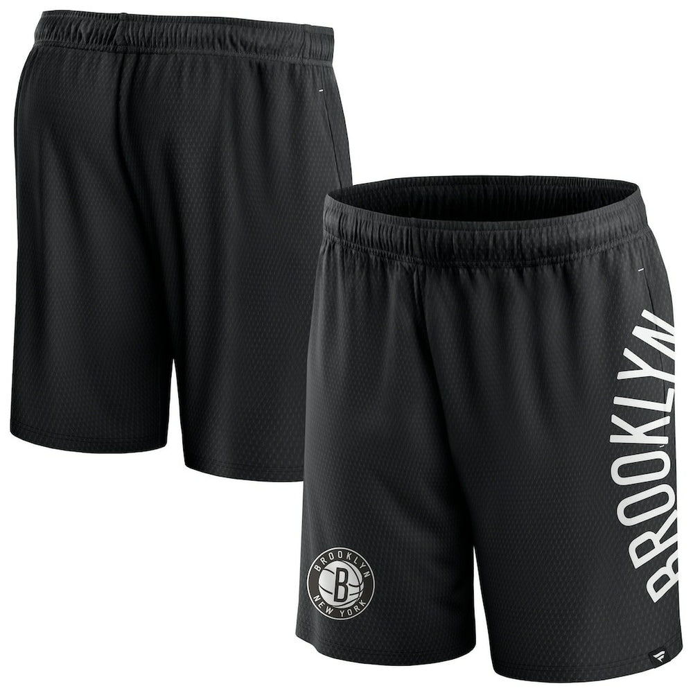 Fanatics - Brooklyn Nets Post Up Mesh Shorts - Black