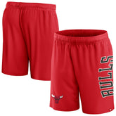 Fanatics - Chicago Bulls Post Up Mesh Shorts - Red