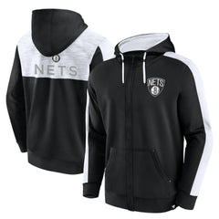 Fanatics - Brooklyn Nets Rainbow Shot Full-Zip Hoodie - Black