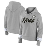 Fanatics - Brooklyn Nets Women's Halftime Pullover Hoodie - Heather Gray