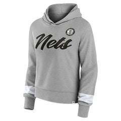 Fanatics - Brooklyn Nets Women's Halftime Pullover Hoodie - Heather Gray