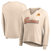 Fanatics - Phoenix Suns Women's Go For It Long Sleeve Notch Neck T-Shirt - Tan